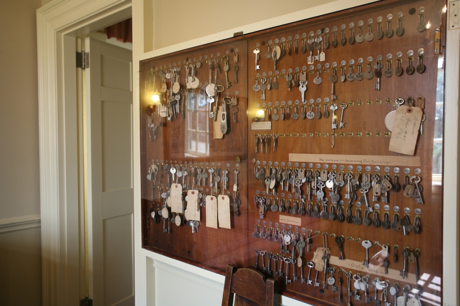 In the Butler's Suite is a double-layered Key Cabinet, which held over 200 numbered and labeled keys.