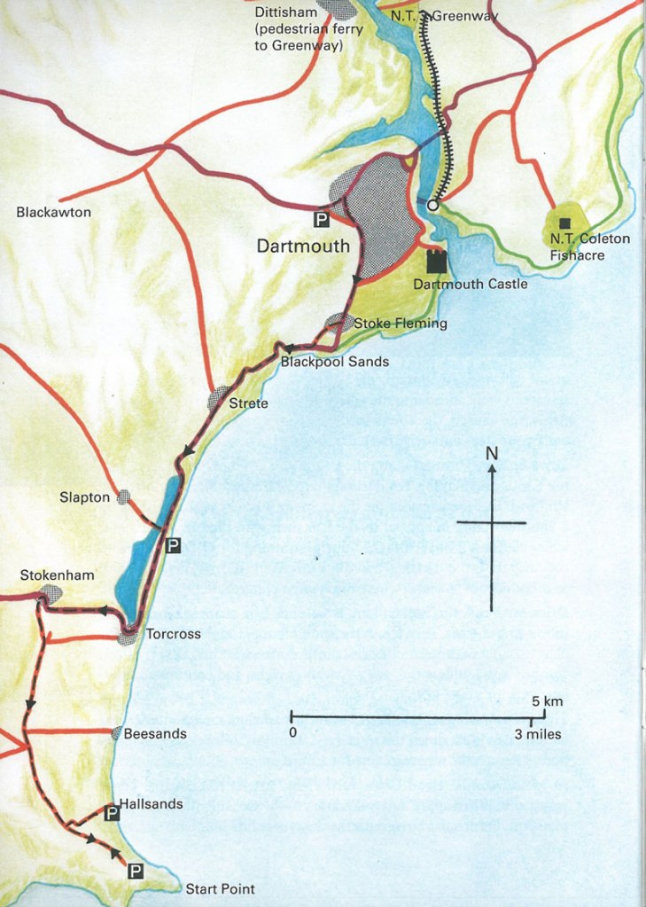 Map of Slapton Sands (also known as Slapton Beach). Image courtesy of Robert Hesketh's DARTMOUTH: A SHORTISH GUIDE.
